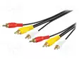 KAAPELI - RCA-PISTOKE X3,MOLEMMIN PUOLIN - Muut audio-videokaapelit - CABLE-52215 - 1
