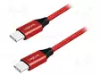 KAAPELI - USB 2.0 - USB C PISTOKE,MOLEMMIN PUOLIN - 0,3M - PUNAINEN - USB kaapelit ja adapterit - CU0155 - 1