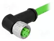 LIITIN: M12 - PISTOKE - NAARAS - PIN: 4 - 90° KULMA - JOHDOT - 1,5M - M12 liittimet - 21349500405015 - 1