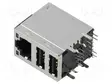 LIITIN: RJ45 + USB A - PISTORASIA - PIN: 8 - SUOJATTU - 8P8C - THT - RJ liittimet - MTJDUSB88JX1FSRL35 - 1