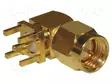 LIITIN: SMA - PISTOKE - UROS - 90° KULMA - 50OHM - THT - JOHTOON - PTFE - SMA, SMB, SMC liittimet - 132135 - 2