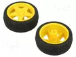 PYÖRÄALUSTA - MUSTA,KELTA-VIHREÄ - Ø170MM - 3÷7,5VDC - MOT.M: 2 - Robottialustat ja kotelot - DF-ROB0005 - 12