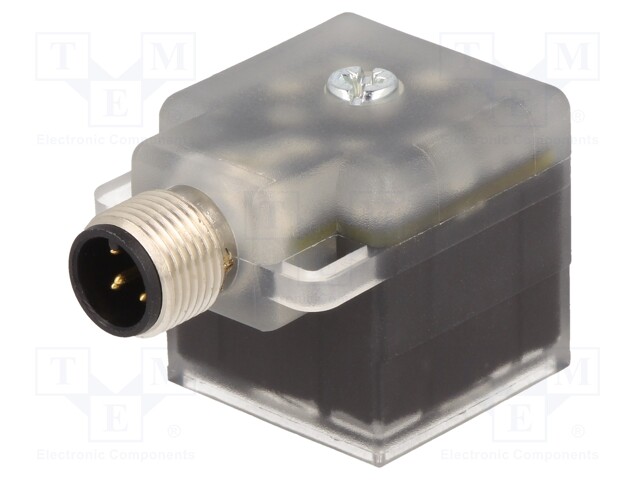 ADAPTERI - DIN 43650-PISTOKE,M12 UROS - PIN: 3 - 90° KULMA - M12 liittimet - VAD1F-4-3-M12-5 - 1
