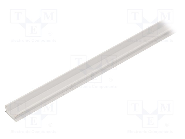 ALUMIINIPROFIILIN PÄÄTY - URAN LEVEYS 8MM - L: 2M - PP - HARMAA - Alumiiniprofiilien lisätarvikkeet - FA-092085 - 1