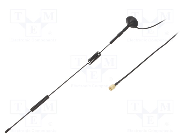 ANTENNI - MUSTA - SMA - 50W - 600÷2700MHZ - 50OHM - 3M - 7DBI - -45÷80°C - RG174 - Tietokonetarvikkeet - muut - QOLTEC-57015 - 1