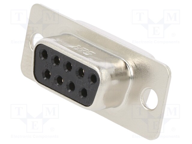 D-SUB LIITIN - PIN: 9 - N LIITINAARAS - PANEELIASENNETTAVA - SUORA - THT - D liittimet - SDEB-9S-55 - 1