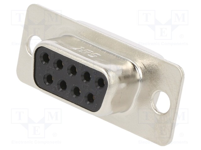 D-SUB LIITIN - PIN: 9 - PISTOKE - NAARAS - PANEELIASENNETTAVA - SUORA - HD - D liittimet - HDEB-9S-05 - 1