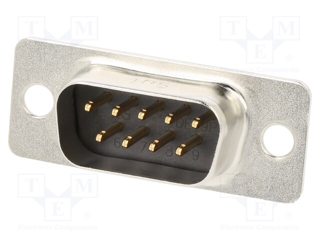 D-SUB LIITIN - PIN: 9 - PISTOKE - UROS - PANEELIASENNETTAVA - SUORA - HD - D liittimet - HDEB-9P-05 - 1