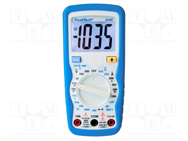 YLEISMITTARI - LCD - 3,5 NUMEROA (2000) - VAC: 200V,600V - Digitaaliyleismittarit - PKT-P1035 - 1