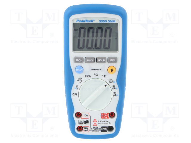 YLEISMITTARI - LCD - 3,75 NUMEROA (3999) - LÄMP: -20÷760°C - Digitaaliyleismittarit - PKT-P3355 - 1