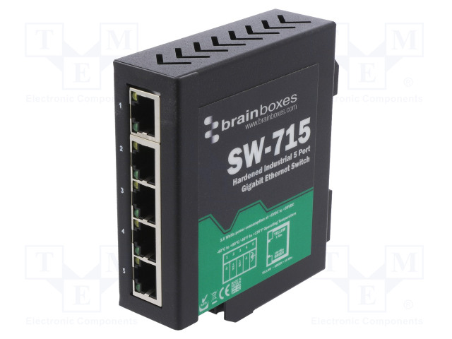 ETHERNET KYTKIN - PORTTIEN LUKU: 5 - 5÷30VDC - RJ45 - Teollisuusverkot - SW-715 - 1