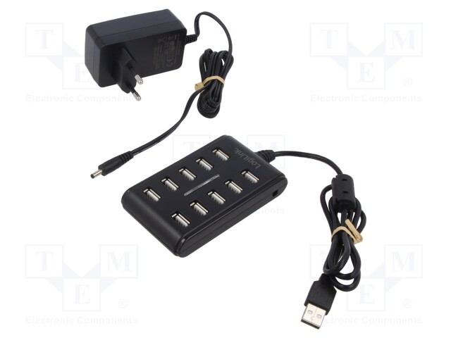 USB HUB - DC,USB A-PISTORASIA X10,USB A-PISTOKE - USB 2.0 - PNP - Tietokonetarvikkeet - muut - PC-UA0125 - 1