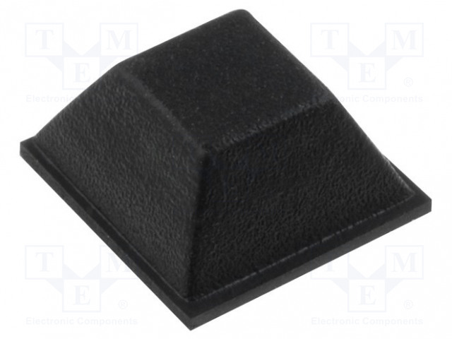 ITSELIIMAUTUVA JALKA - MUSTA - KUMI - A: 12,7MM - B: 7MM - C: 6MM - Koteloiden lisätarvikkeet - FIX-SF-005 - 1