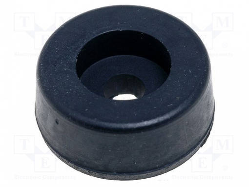 JALKA - MUSTA - KUMI - A: 17,2MM - B: 16,2MM - C: 9MM - E: 7MM - D: 4MM - F: 3MM - Koteloiden lisätarvikkeet - NF-005 - 1