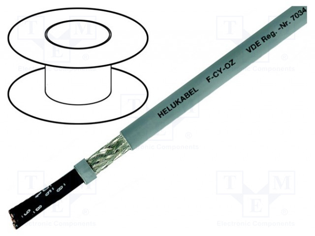 JOHTO - F-CY-OZ - 3X0,75MM2 - SUOJATTU,TINATTU KUPARIPUNOS - PVC - Suojatut moninapakaapelit - FCYOZ3X0.75 - 1