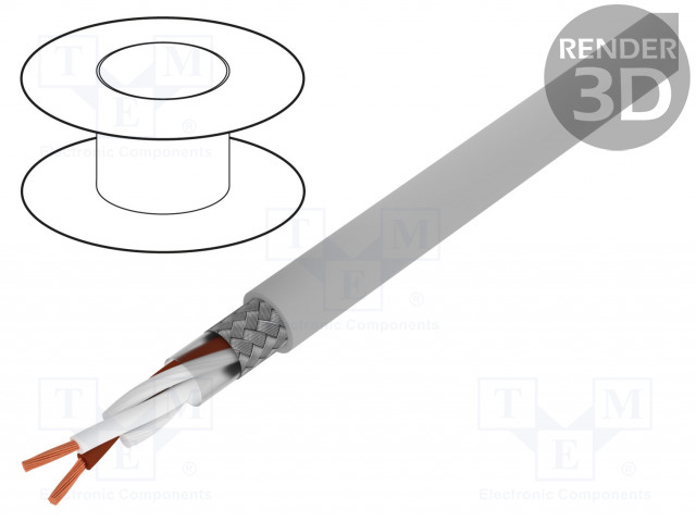 JOHTO - UNITRONIC® LI2YCY (TP) - 1X2X0,5MM2 - PVC - HARMAA - 50V - Suojatut moninapakaapelit - LI2YCY-TP1X2X0.5 - 1