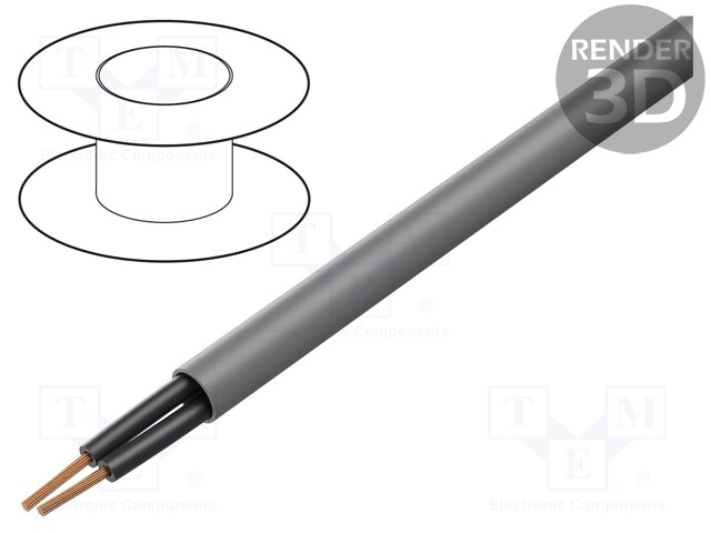 JOHTO - MEGAFLEX®500 - 2X1,5MM2 - SUOJAAMATON - 300V,500V - CU - LANKA - Suojaamattomat moninapakaapelit - MFLEX500-2X1.5 - 1