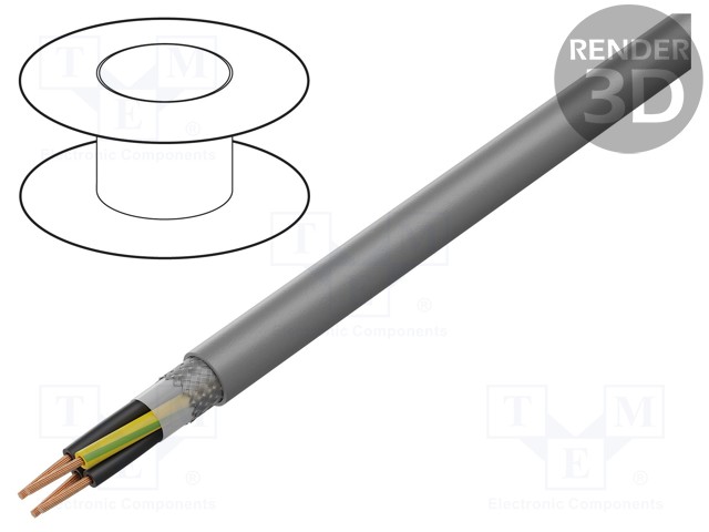 JOHTO - MEGAFLEX® 500-C - 4G0,5MM2 - TINATTU KUPARIPUNOS - LSZH - Suojatut moninapakaapelit - MFLEX500C-4G0.5 - 1
