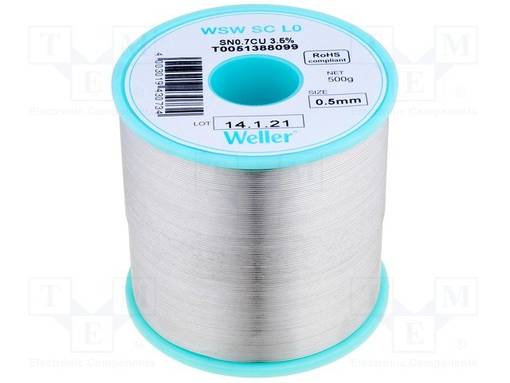 JUOTOSTINA - SN99,3CU0,7 - 0,5MM - 500G - LYIJYTÖN - PAKKAUS: KELA - Juotostinat ja muut juotosaineet - WEL.SC-L0-0505 - 1