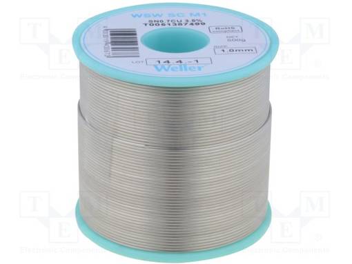 JUOTOSTINA - SN99,3CU0,7 - 1MM - 500G - LYIJYTÖN - PAKKAUS: KELA - Juotostinat ja muut juotosaineet - WEL.SC-M1-1005 - 1