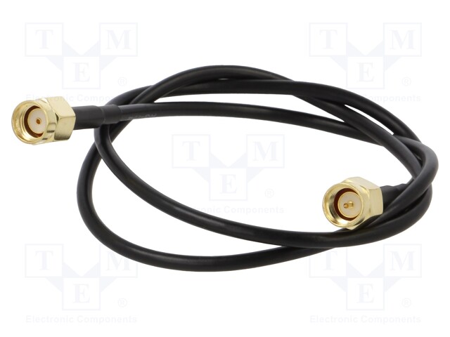 KAAPELI - 0,5M - RP-SMA UROS,SMA UROS - MUSTA - SUORA - 50OHM - Antennijohdot - SMA-03-0.5 - 1