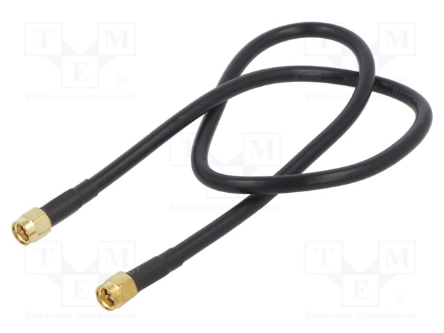 KAAPELI - 0,5M - SMA UROS,MOLEMMIN PUOLIN - MUSTA - SUORA - 50OHM - Antennijohdot - SMA-MMOTK0.5 - 1