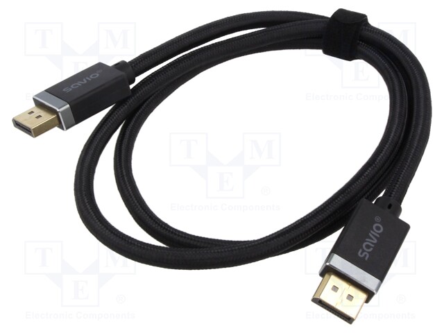 KAAPELI - DISPLAYPORT-PISTOKE,MOLEMMIN PUOLIN - TEKSTIILI - 1M - HDMI, DVI, DisplayPort johdot - SAVKABELCL-165 - 1