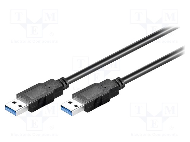KAAPELI - RISTIKAAPELI,USB 3.0 - USB A PISTOKE,MOLEMMIN PUOLIN - USB kaapelit ja adapterit - USB3.0-AA0.5 - 1