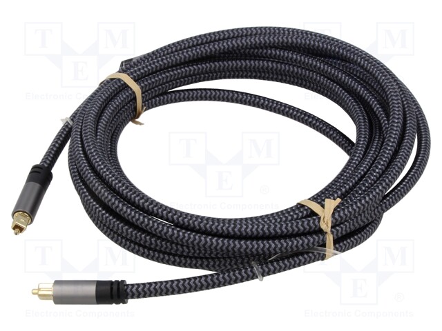 KAAPELI - TOSLINK-PISTOKE,MOLEMMIN PUOLIN - 2M - MUSTA-HARMAA - PVC - Muut audio-videokaapelit - GOOBAY-PLUS-65305 - 1