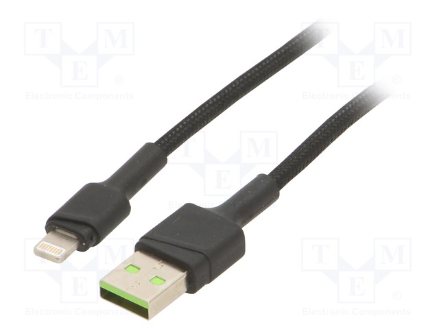 KAAPELI - USB 2.0 - APPLE LIGHTNING-PISTOKE,USB A PISTOKE - 1,2M - USB kaapelit ja adapterit - GC-KABGC05 - 1