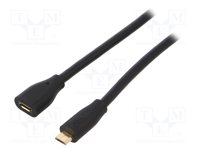 KAAPELI - USB 2.0 - USB B MICRO NAARASLIITIN,USB B MIKROPISTOKE - USB kaapelit ja adapterit - CU0125 - 1