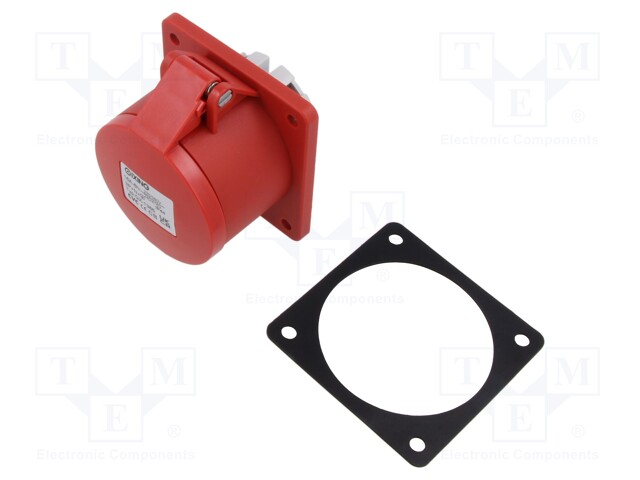 KOJELIITIN RUNKO NAARAS - 16A - 400V - IEC 60309 - IP44 - AC liittimet ja rungot - QX-1385 - 1
