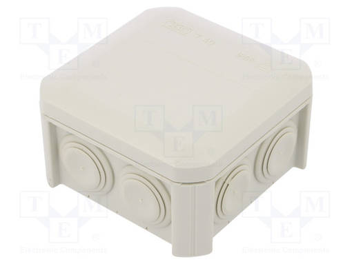 KYTKENTÄRASIA - X: 90MM - Y: 90MM - Z: 52MM - POLYPROPYLEENI PP - Kytkentärasiat - OBO-2007045 - 1