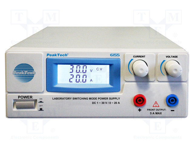 LABORATORY POWER SUPPLY: STANDARD - 0÷30VDC - 0÷20A - ?50MV - 600W - Laboratorioteholähteet - PKT-P6155 - 1