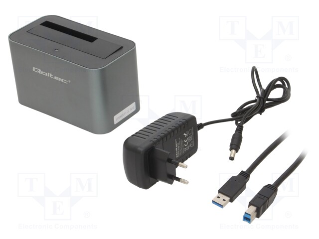 TELAKKA - USB 3.0 - PNP - DC PISTORASIA,HDD/SSD,USB B-PISTORASIA - Tietokonetarvikkeet - muut - QOLTEC-50315 - 1