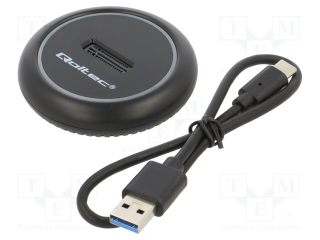 TELAKKA - USB 3.1 - PNP - MUSTA - TUKI: M.2 NVME SSD,M.2 SATA SSD - Tietokonetarvikkeet - muut - QOLTEC-52275 - 1