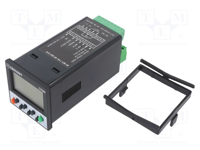 LASKURI: SÄHKÖINEN - LCD - IMPULSSIT/NOPEUS - -999999÷999999 - SSR - Digitaaliset ja mekaaniset laskurit - CROUZET-87621115 - 1