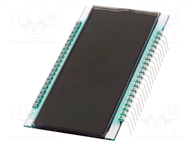 LCD NÄYTTÖ - 7-SEGMENTTINÄYTTÖ - STN POSITIVE - NUM.LUKUM: 3,5 - Digitaaliset LCD-näytöt - DE131-TU-306.35 - 1