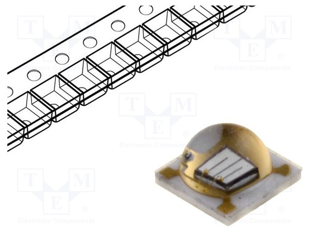 LED - UV - 3535 - 130° - 500MA - ?D: 385NM - 3,7VDC - SMD - 3,5X3,5X2,15MM - UV LEDit - LTPL-C034UVH385 - 1