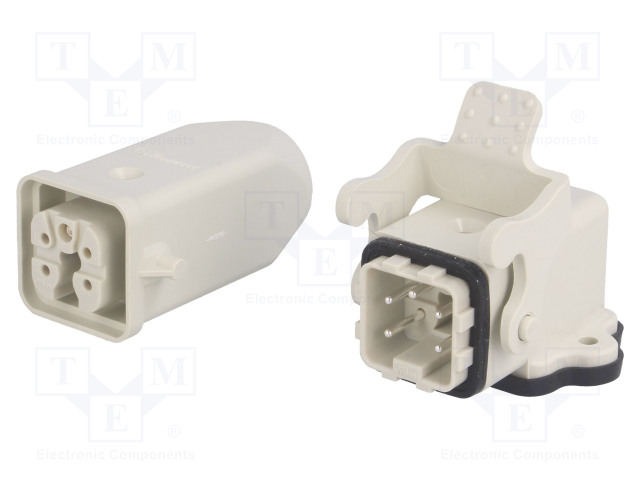 HDC LIITIN - UROS + NAARAS - GWCONNECT - PIN: 5 - 10A - 400V - 4+PE - M20 - GWconnect liittimet - MX-93603-0025 - 1