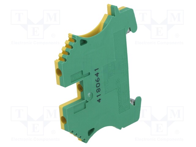 LIITIN: KISKO-2,5MM2 - NAVAT: 1 - PURISTIMET: 2 - KELTA-VIHREÄ - WEMID - Kiskoliittimet - WPE2.5 - 1