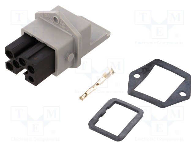 LIITIN: SUORAKULMA - ST - N LIITINAARAS - PIN: 5 - HOPEOITU - ST liittimet - STAKEI-5 - 1