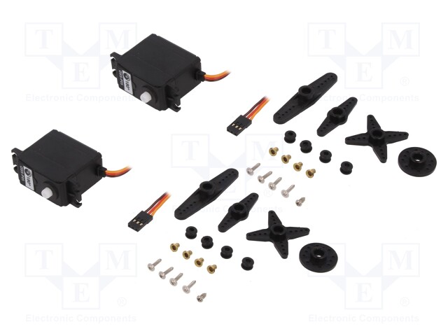 LISÄTARVIKKEET: KIINNITYS - 4,8÷6VDC - MUSTA - VARSI: PAN-TILT - Servomekanismit - DF-FIT0045 - 1