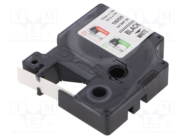 LÄMPÖKUTISTUVAT MERKIT - 1,5M - VALKOINEN - MERKIN VÄRI: MUSTA - Tarratulostimet ja merkitsijät - DYMO.18055 - 1