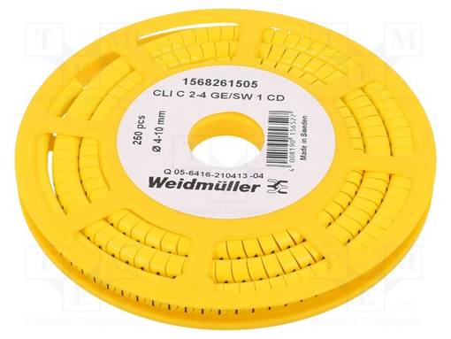MERKIT - MERKINTÄ: 1 - 4÷10MM - PVC - KELTAINEN - -30÷80°C - CLI C - W: 7MM - Kaapeleiden merkintä - WM-1568261505 - 1