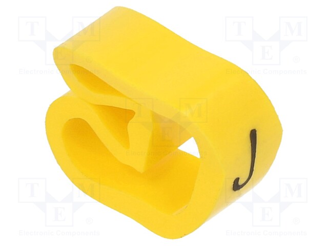 MERKIT - MERKINTÄ: J - 8÷16MM - PVC - KELTAINEN - -30÷80°C - CLI C - W: 11MM - Kaapeleiden merkintä - WM-0253411655 - 1