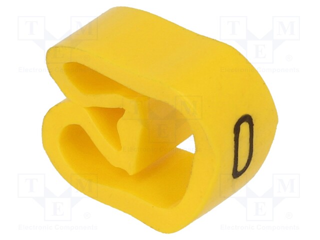 MERKIT - MERKINTÄ: O - 8÷16MM - PVC - KELTAINEN - -30÷80°C - CLI C - W: 11MM - Kaapeleiden merkintä - WM-0253411665 - 1