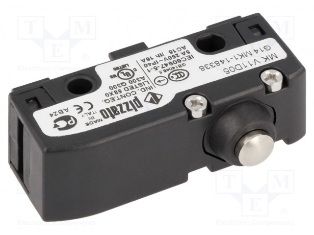 MIKROKYTKIN SNAP ACTION - 5A/250VAC - 4A/24VDC - TAPIN KANSSA - SPDT - SANP ACTION mikrokytkimet - MKV11D05 - 1