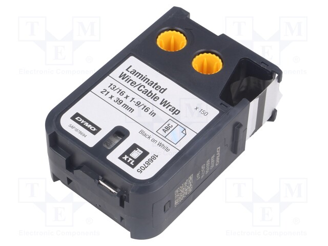 NAUHA - 21MM - 39MM - VALKOINEN - MERKIN VÄRI: MUSTA - Tarratulostimet ja merkitsijät - DYMO.1868705 - 1