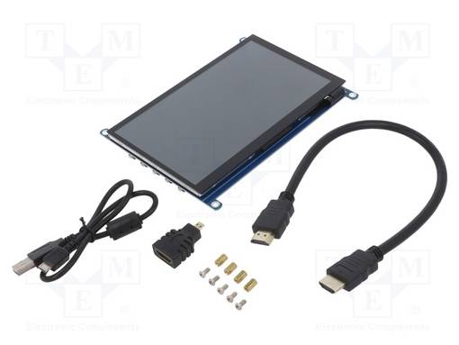 NÄYTTÖ: QLED - 7" - 1024X600 - LIITÄNTÄ: HDMI - 156,9X114,96MM - 5VDC - Älykkäät näytöt - WSH-18625 - 1